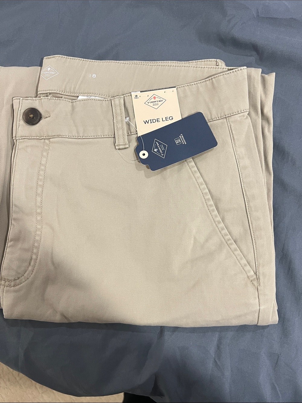 St. John's Bay Wide Leg Pants in Khaki